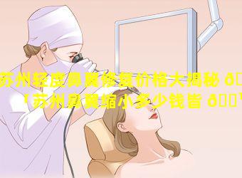 苏州轻度鼻翼修复价格大揭秘 🐶 「苏州鼻翼缩小多少钱皆 🌹 到康美」